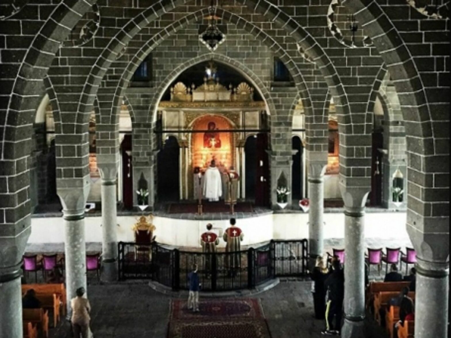 Inside Diyarbakir's Surp Giragos Armenian Church,