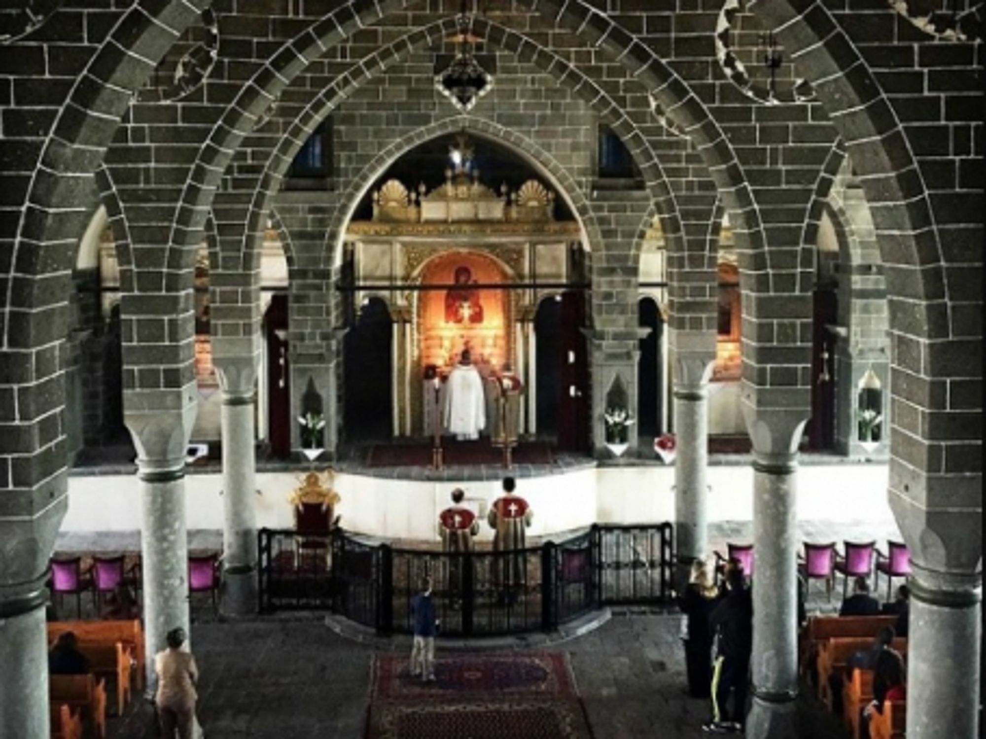 Inside Diyarbakir's Surp Giragos Armenian Church,