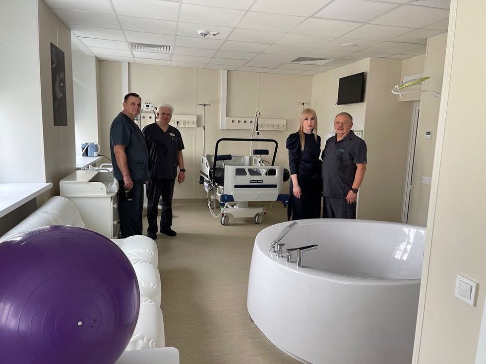 Inside of one BioTexCom's maternity hospitals which has been upgraded with new equipment for women to give birth with conditions close to a birth at home.