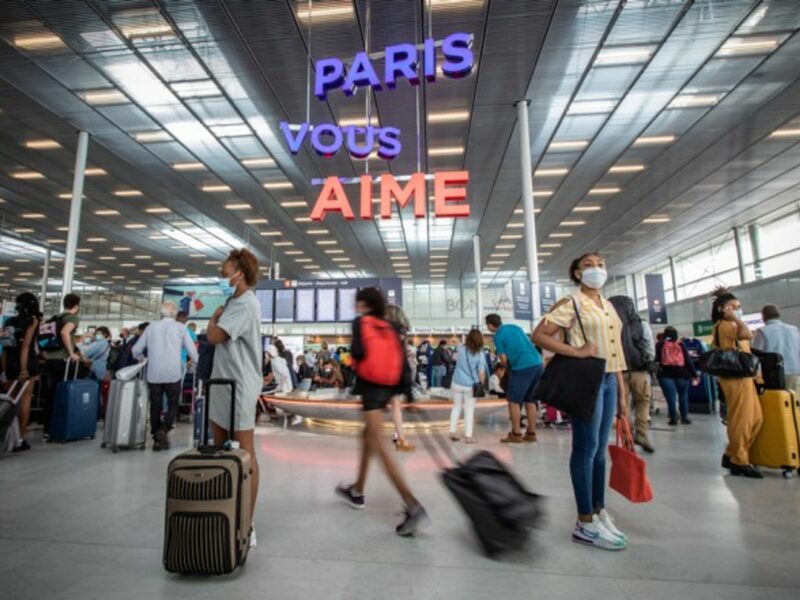 Inside the departure hall of Paris Orly Airport