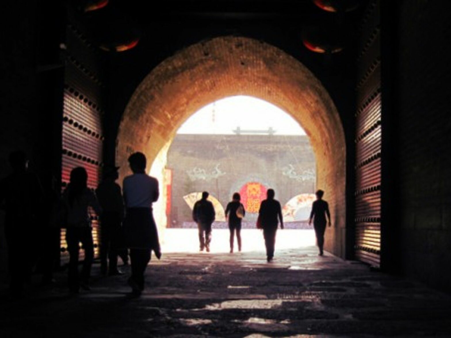 Inside the old city gate in Xi'an