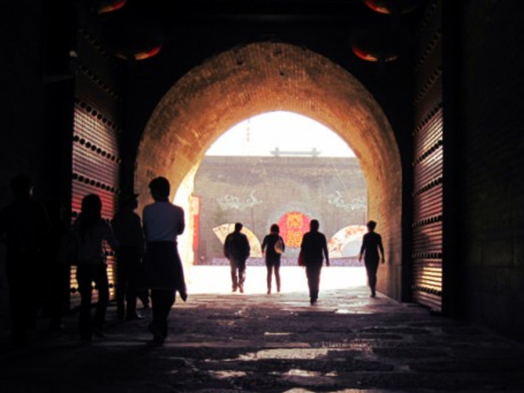 Inside the old city gate in Xi'an