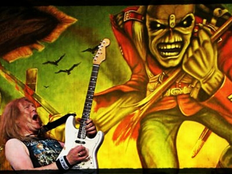 Iron Maiden's Janick Gers at The Fields of Rock festival in 2008