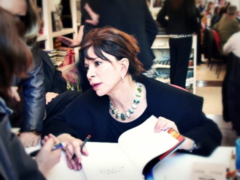Isabel Allende at a book signing event