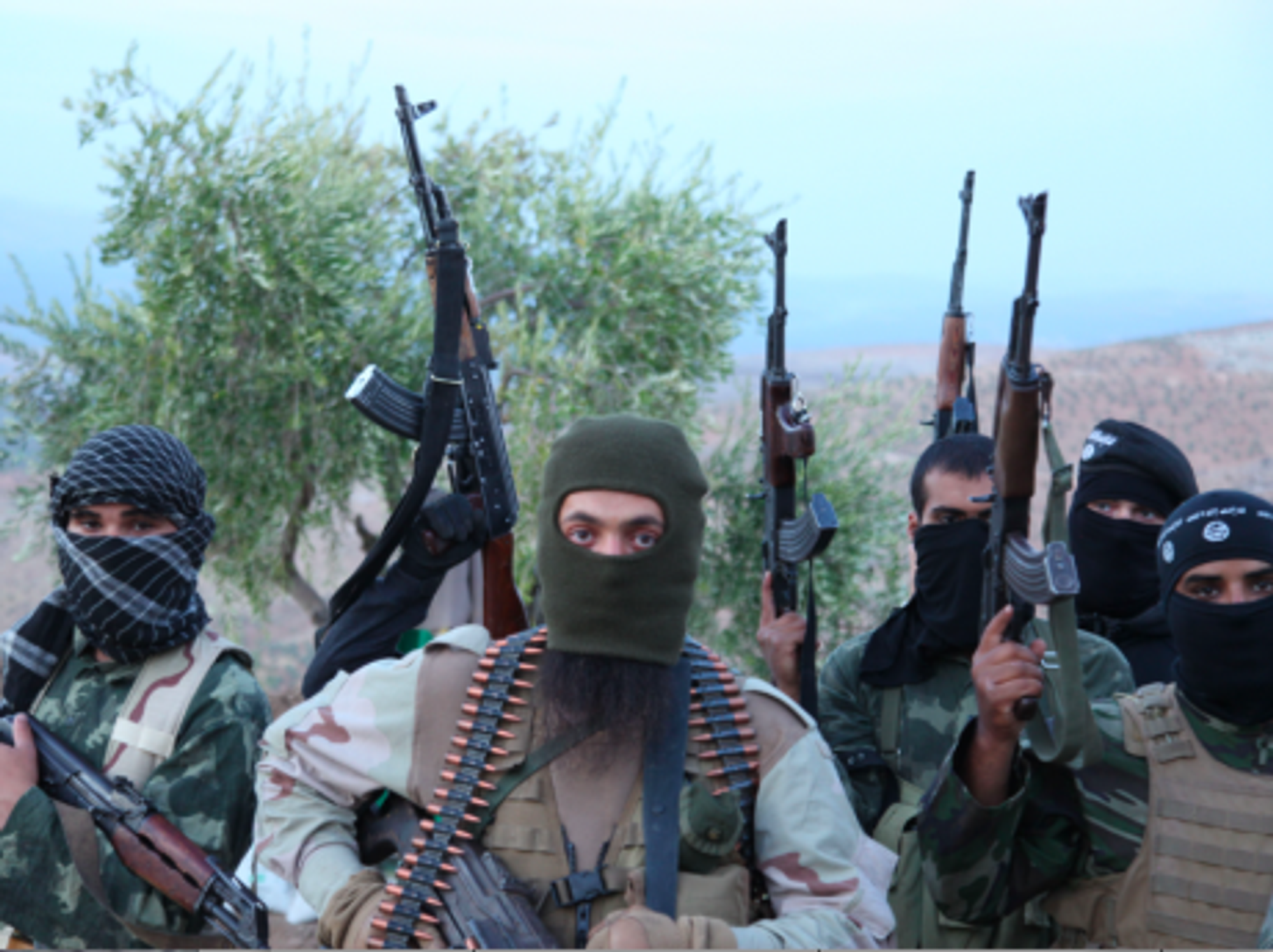 ISIS fighters in Syria in a photo taken last year