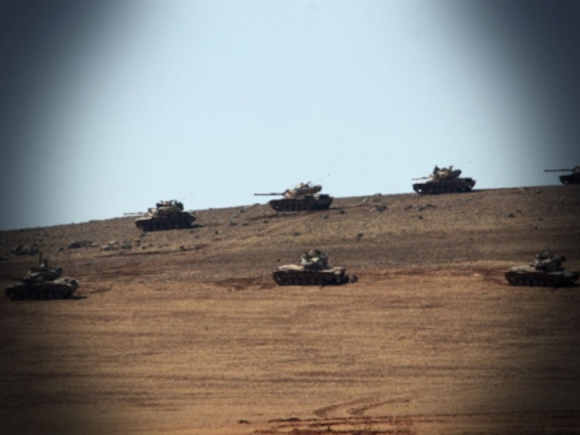 ISIS tanks near the Syria-Turkey border