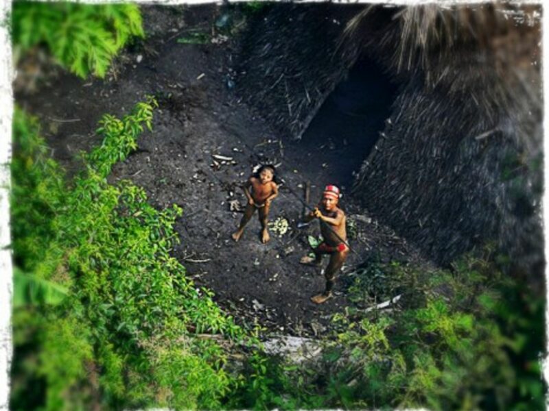Isolated Indians in the Amazon jungle