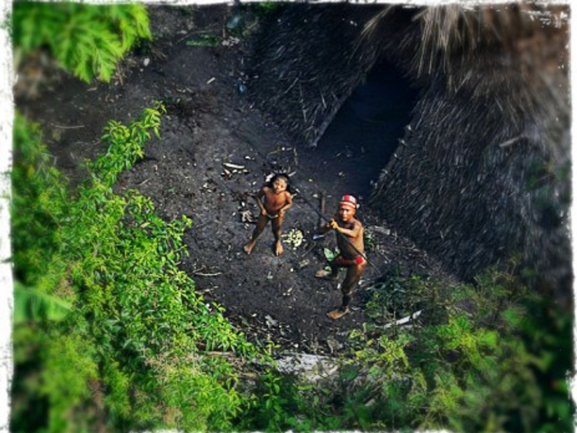 Isolated Indians in the Amazon jungle