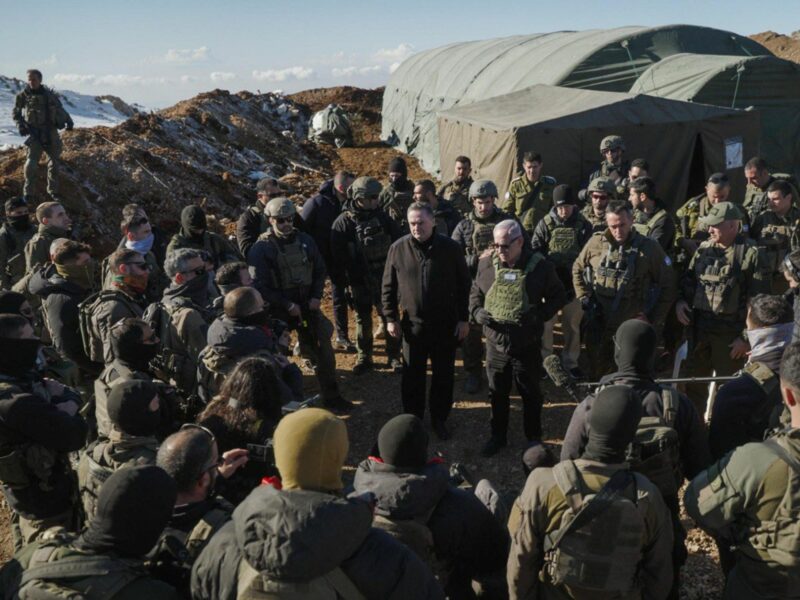 Israeli Prime Minister Bejamin Netanyahu holds an assessment on the Syrian summit of Mt. Hermon with Defense Minister Israel Katz, IDF Chief-of-Staff Lt.-Gen. Herzi Halevi, Head of Northern Command Ori Gordin and ISA Director Ronen Bar, Israel, Dec. 17, 2024.​