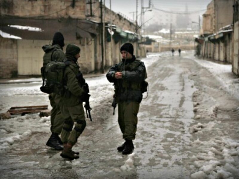 Israeli soldiers in Hebron on Jan. 8