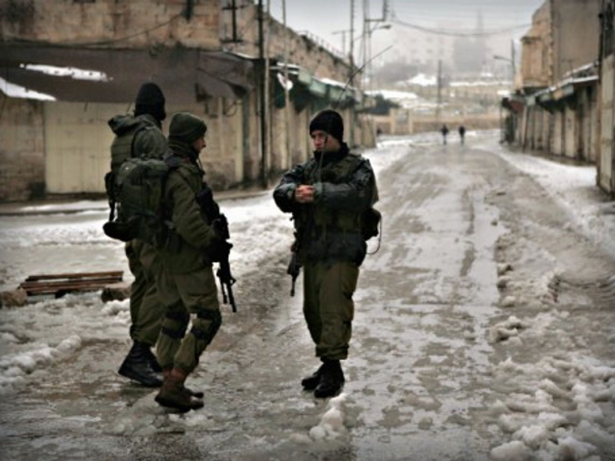 Israeli soldiers in Hebron on Jan. 8