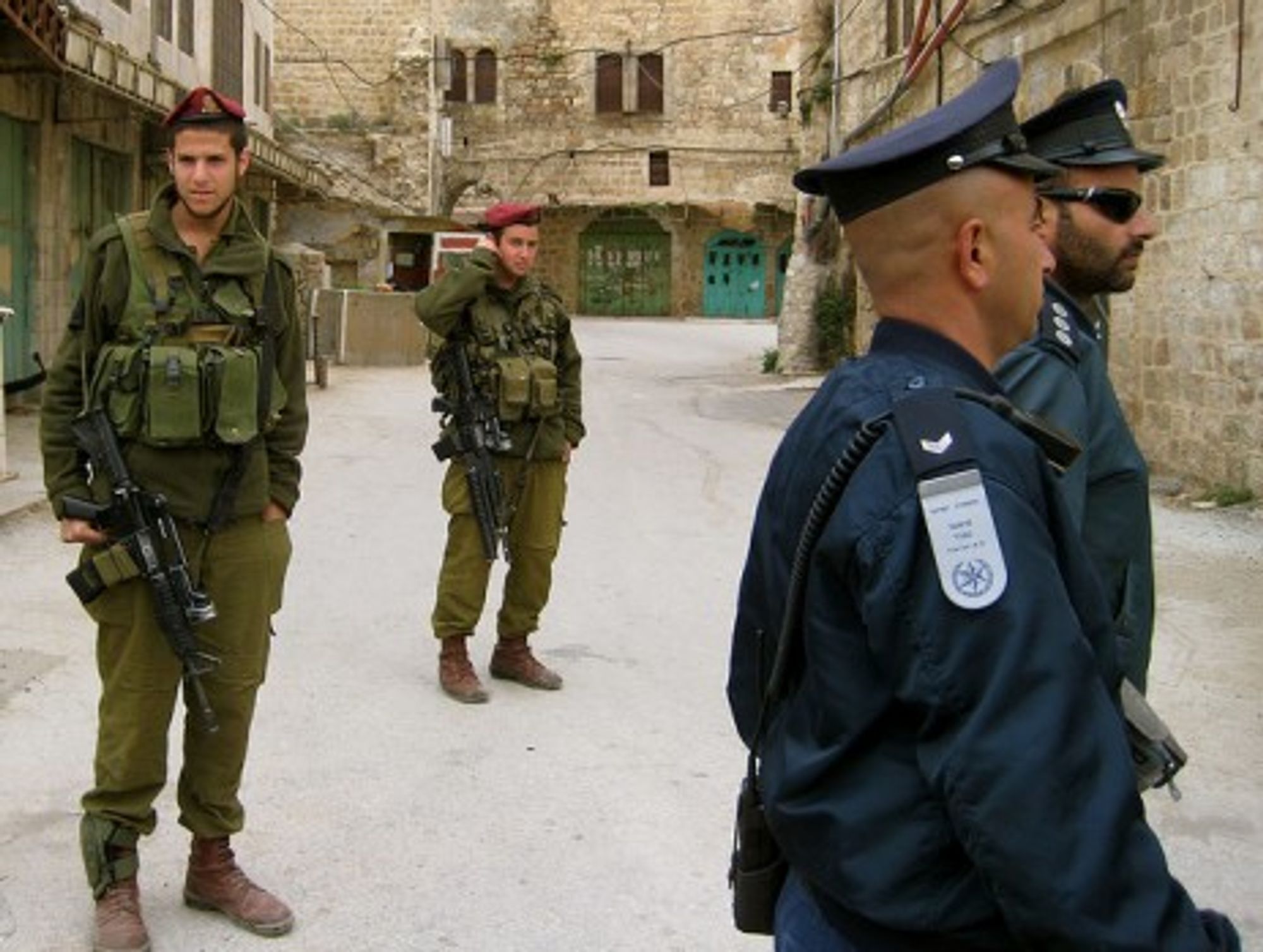 Israeli soldiers patrolling in the West Bank