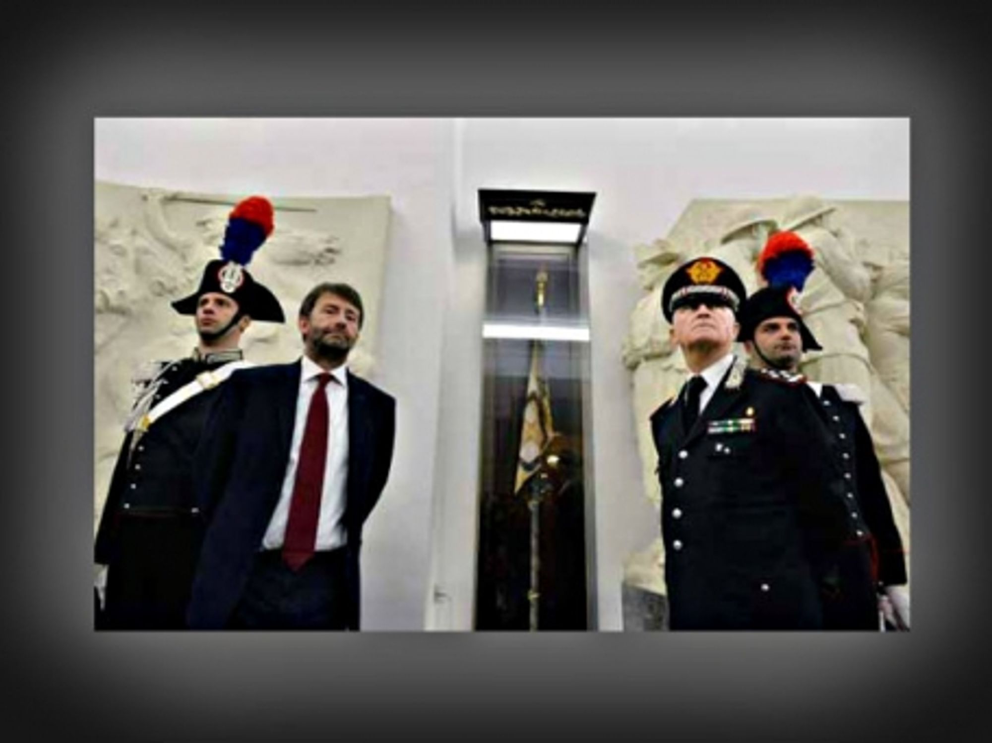 Italian Culture Minister Dario Franceschini and Carabinieri Commander Tullio del Sette