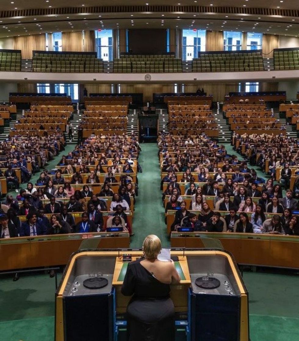 Italian rapper BigMama at the UN for "The Arts for Global Citizenship #AgcNewYork24" program