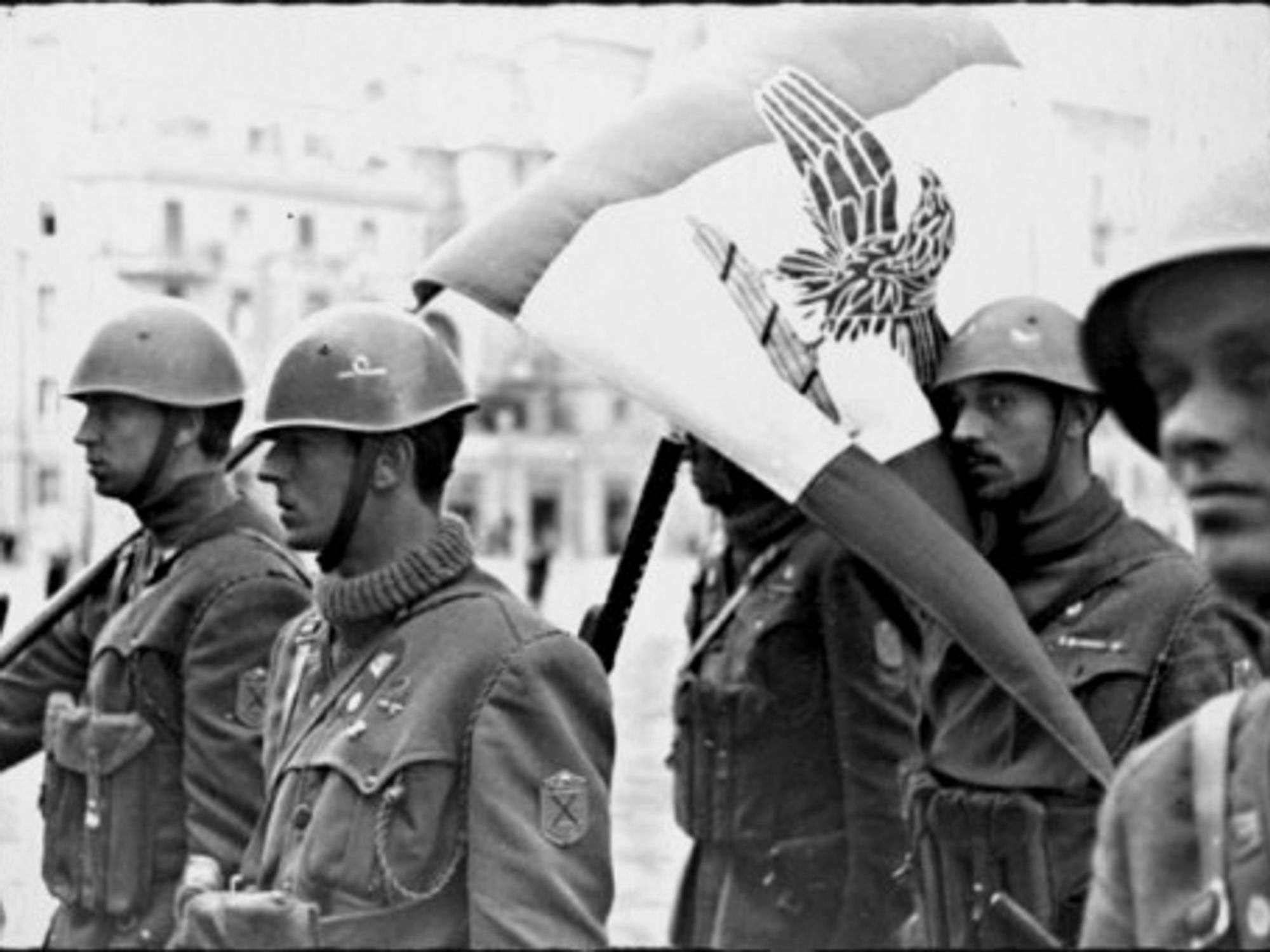 Italian soldiers of the Decima MAS (RSI) in Rome in March 1944