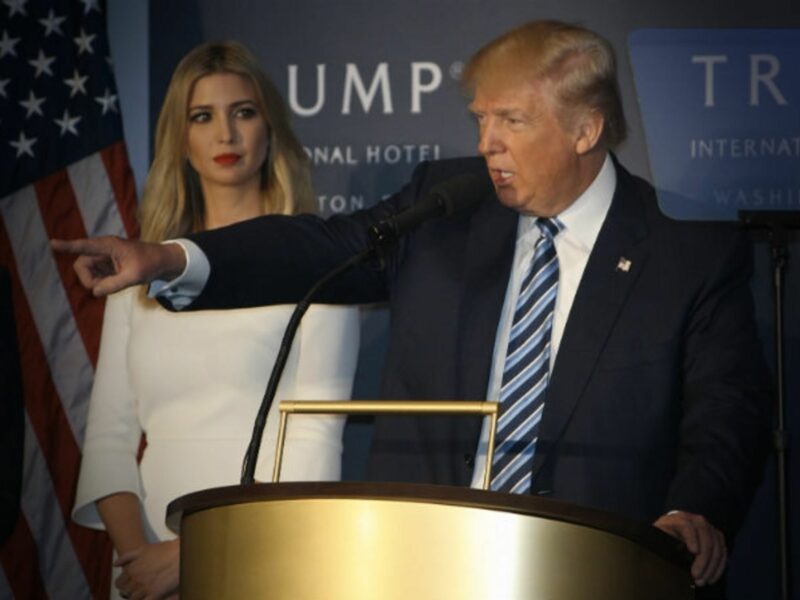 Ivanka and Donald Trump at the inauguration last month of their new Washington D.C. hotel