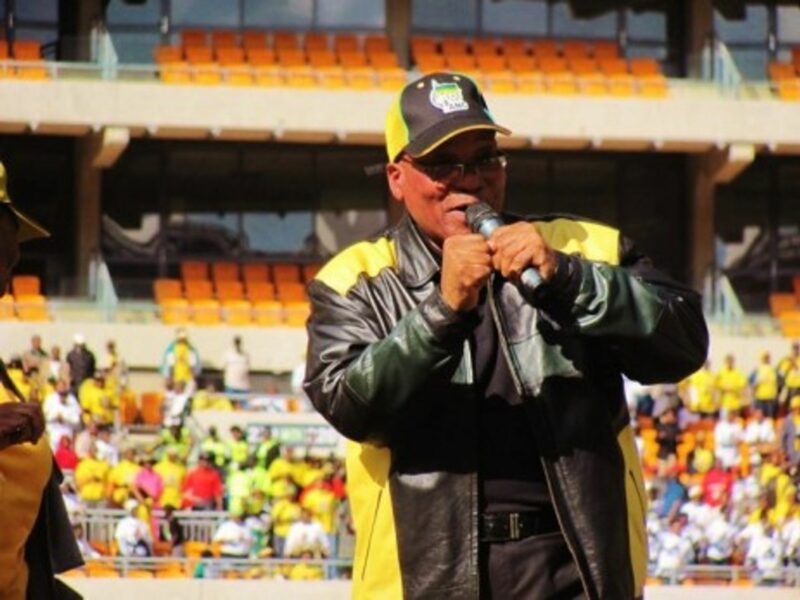 Jacob Zuma on stage