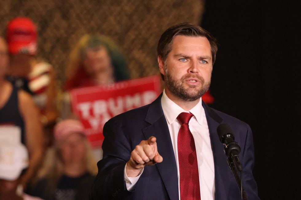 JD Vance speaks at a campaign rally in Tucson, Arizona, on Oct. 22, 2024.