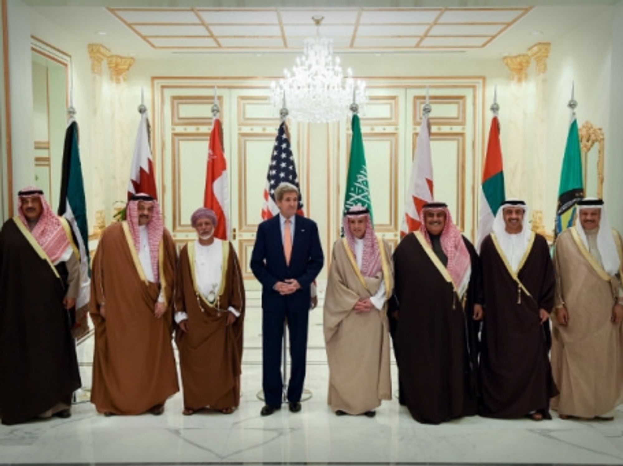 John Kerry with Foreign Ministers of the Gulf Cooperation Council in Riyadh last week.
