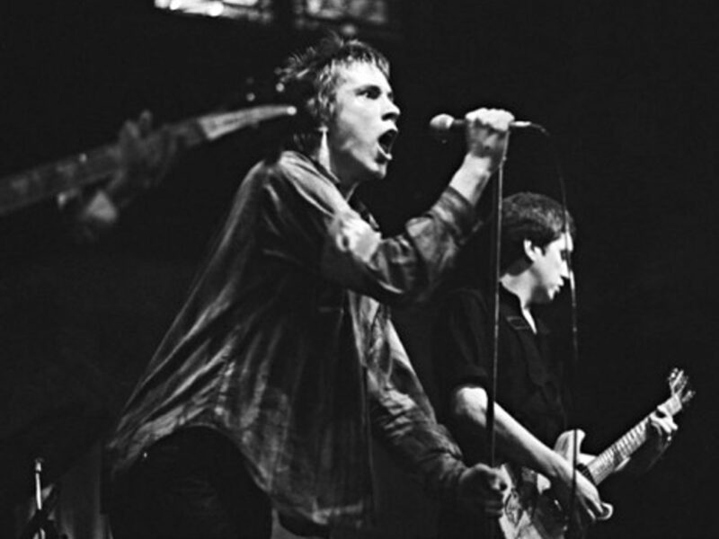 Johnny Rotten with the Sex Pistols in 1977