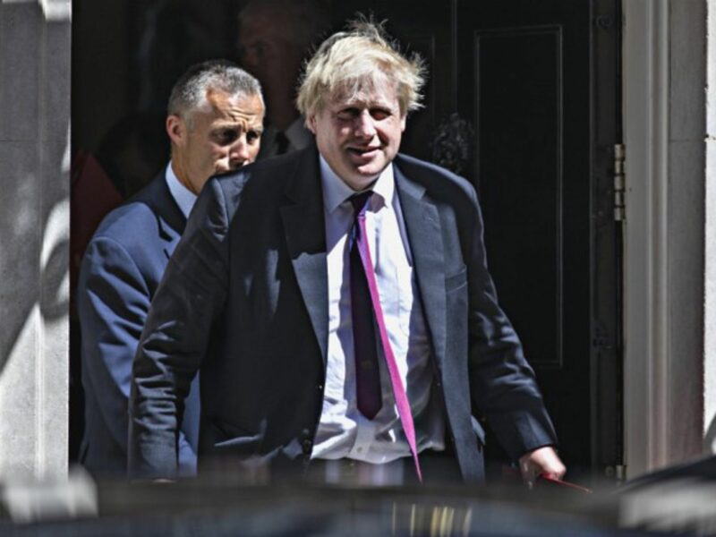 Johnson at 10 Downing Street two weeks before his resignation