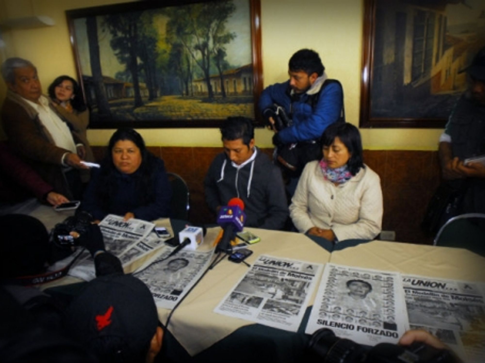 Jorge Sanchez, son of slain journalist Moises Sanchez, director of the newspaper La Union