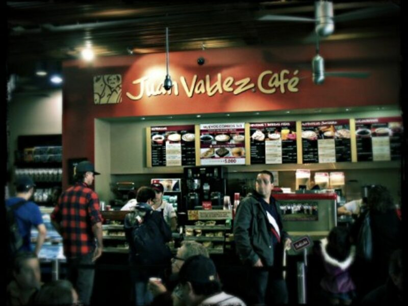 Juan Valdez coffee store in Bogota