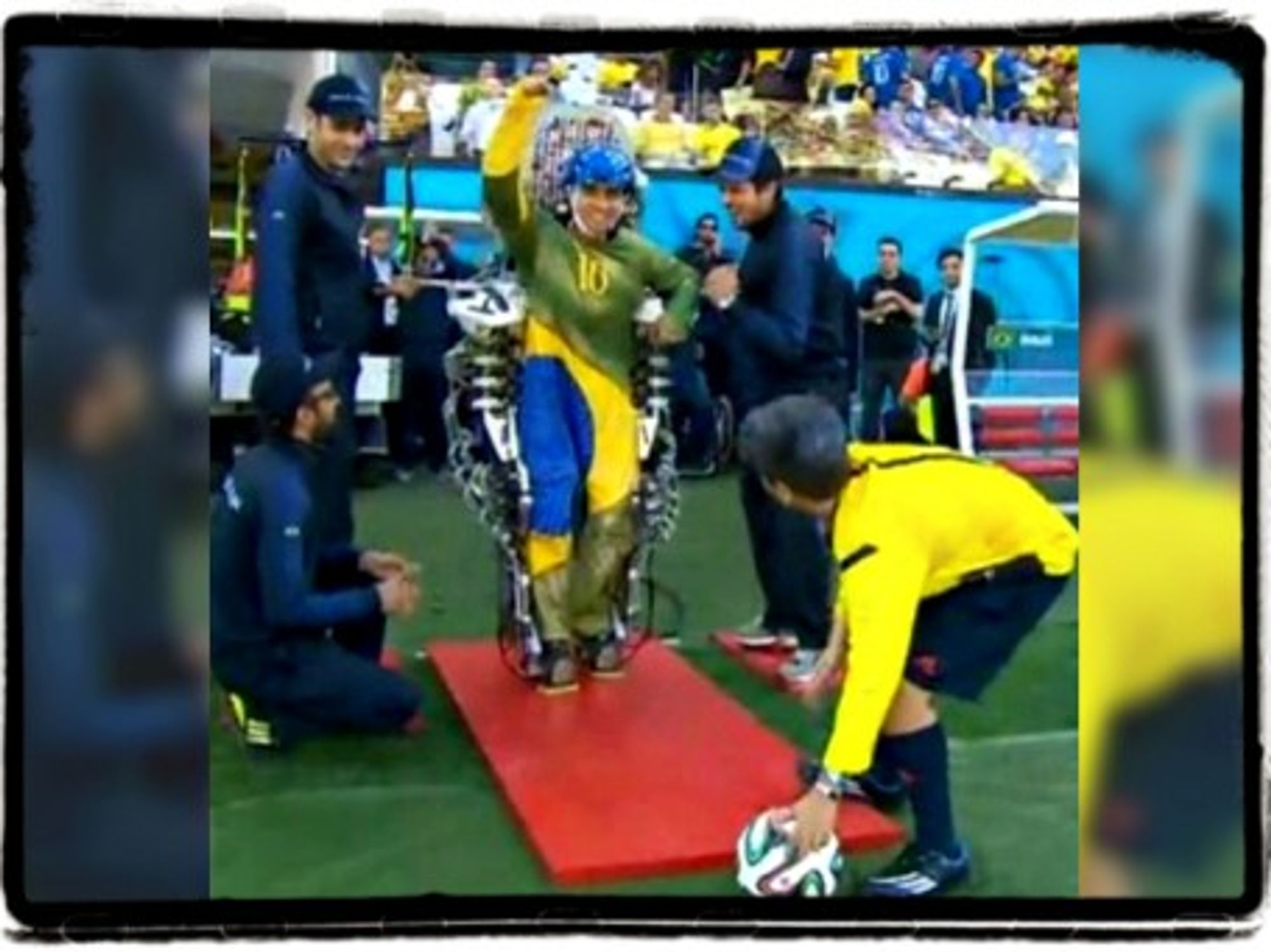 Juliano Alves Pinto during the FIFA World Cup opening ceremony.