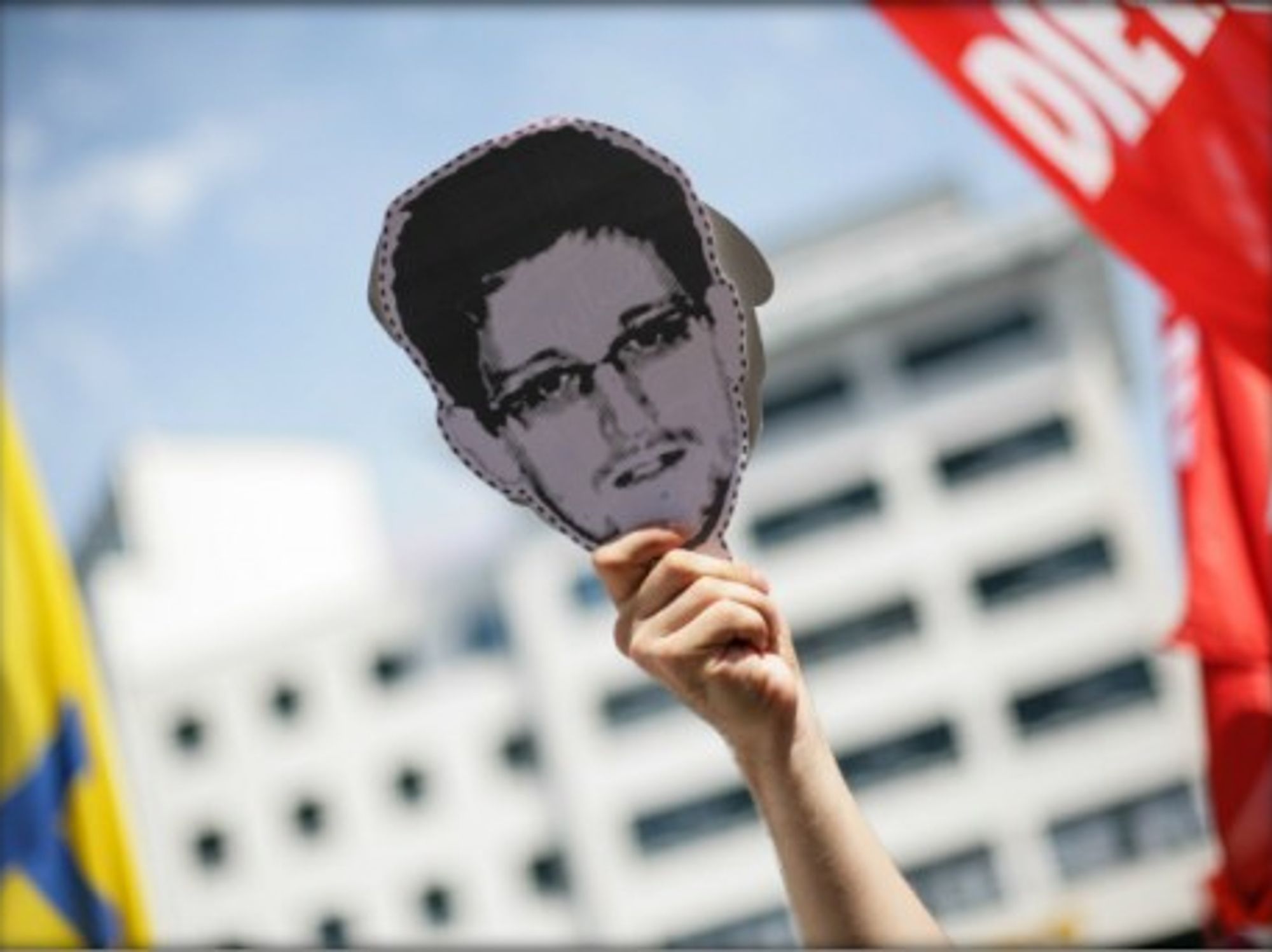 July 2013 protests in support of Edward Snowden in Frankfurt, Germany