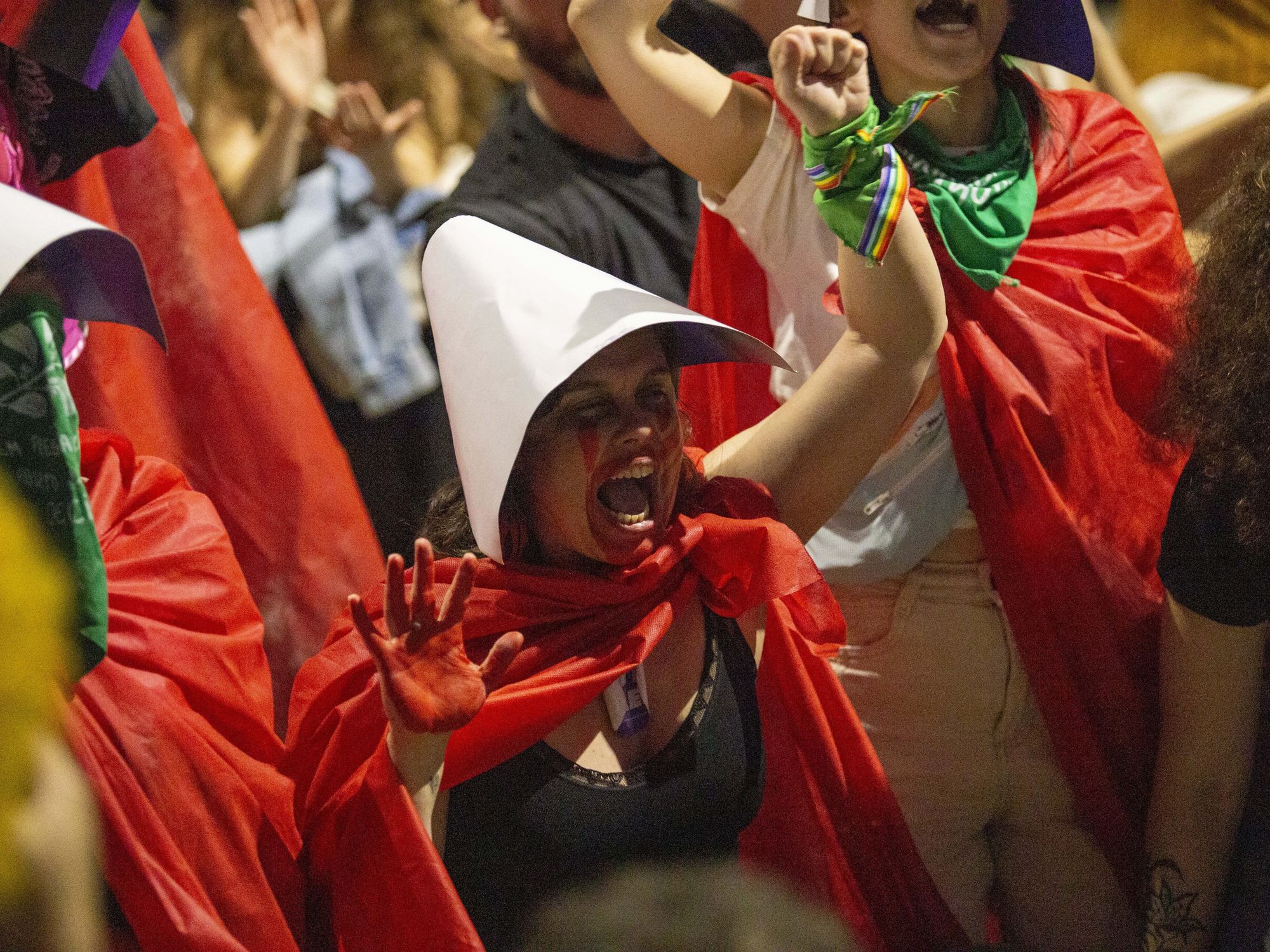 June 15, 2024, Sao Paulo, Sao Paulo, Brazil: People demonstrate in opposition to (Bill 1904/24 equates abortion after 22 weeks of pregnancy to the crime of homicide), supported by the president of the Chamber of Deputies, Arthur Lira. Protesters argue that rape victims who obtain abortions after the 22nd week should not be criminalized, especially with penalties that may be more severe than those imposed on rapists themselves. They also highlight that the reality of abuse against children up to 14 years of age in the country is alarming and that these young people need to be protected, not penalized. (Credit Image: © Wagner Vilas/ZUMA Press Wire)