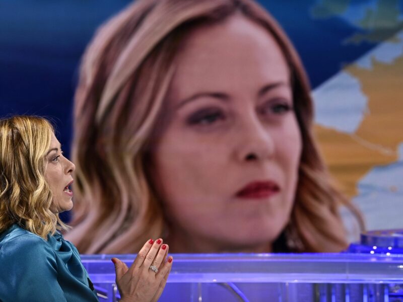 June 6, 2024, Rome: Italian Prime Minister, Giorgia Meloni, attends the Raiuno Italian tv program Porta a Porta conducted by Italian journalist Bruno Vespa, Rome, Italy, 6 June 2024. ANSA/RICCARDO ANTIMIANI (Credit Image: © ANSA via ZUMA Press)