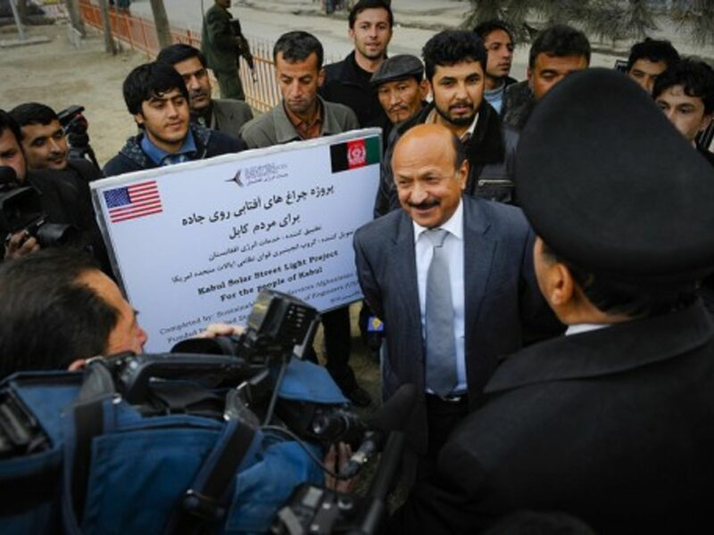 Kabul Mayor Muhammad Yunus Nawandish before the Solar Street Light Project (isafmedia)