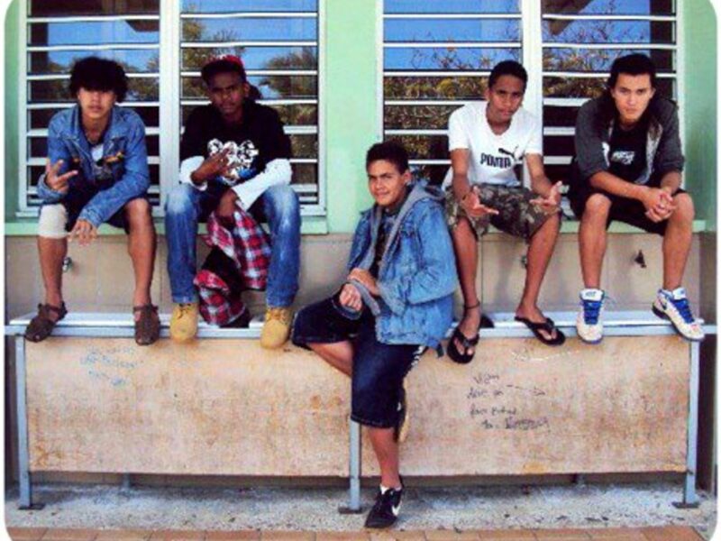 Kanaki teenagers in New Caledonia