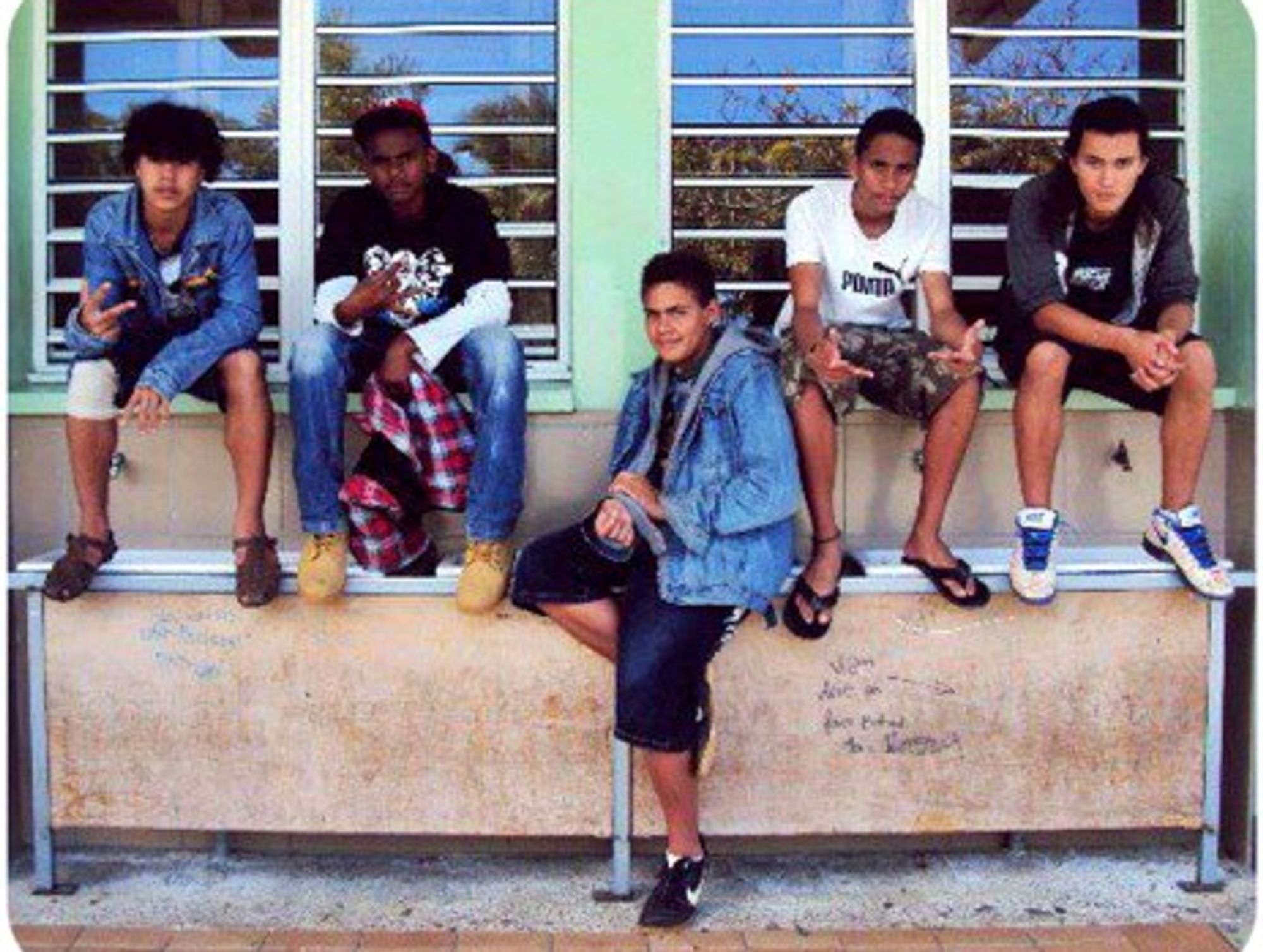 Kanaki teenagers in New Caledonia