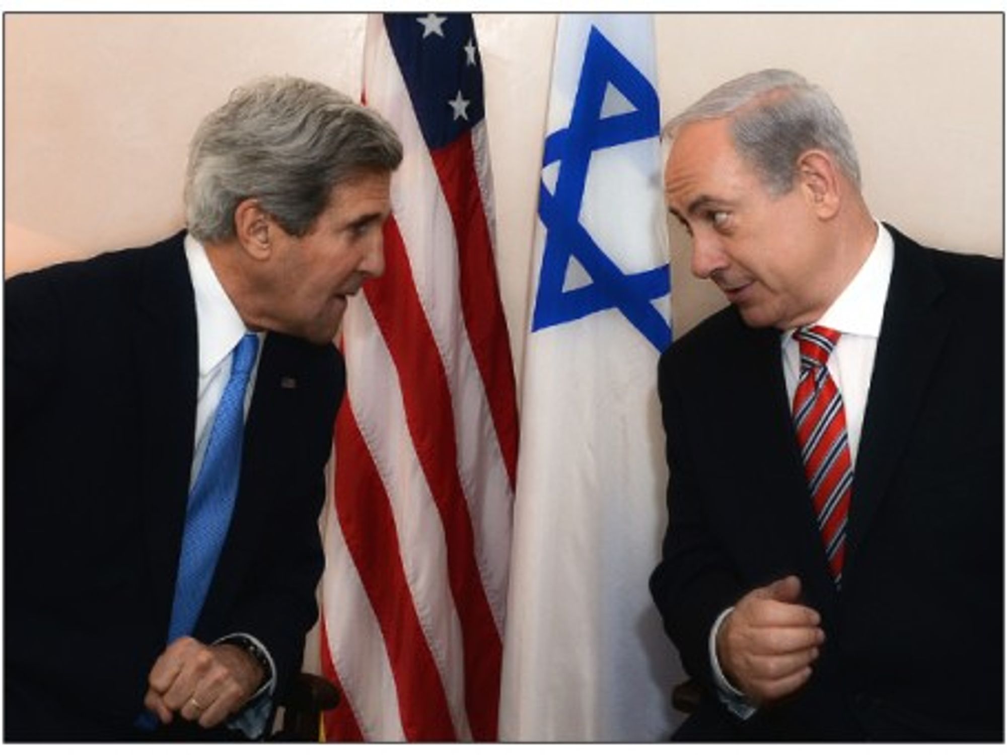 Kerry and Netanyahu in Jerusalem on April 9, 2013