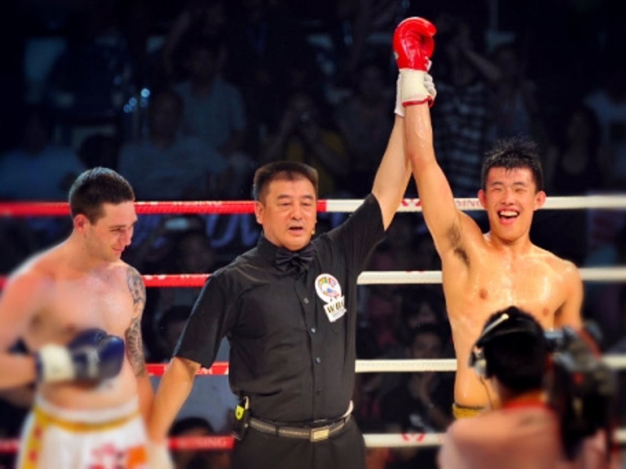 Kickbox victory is sweet.