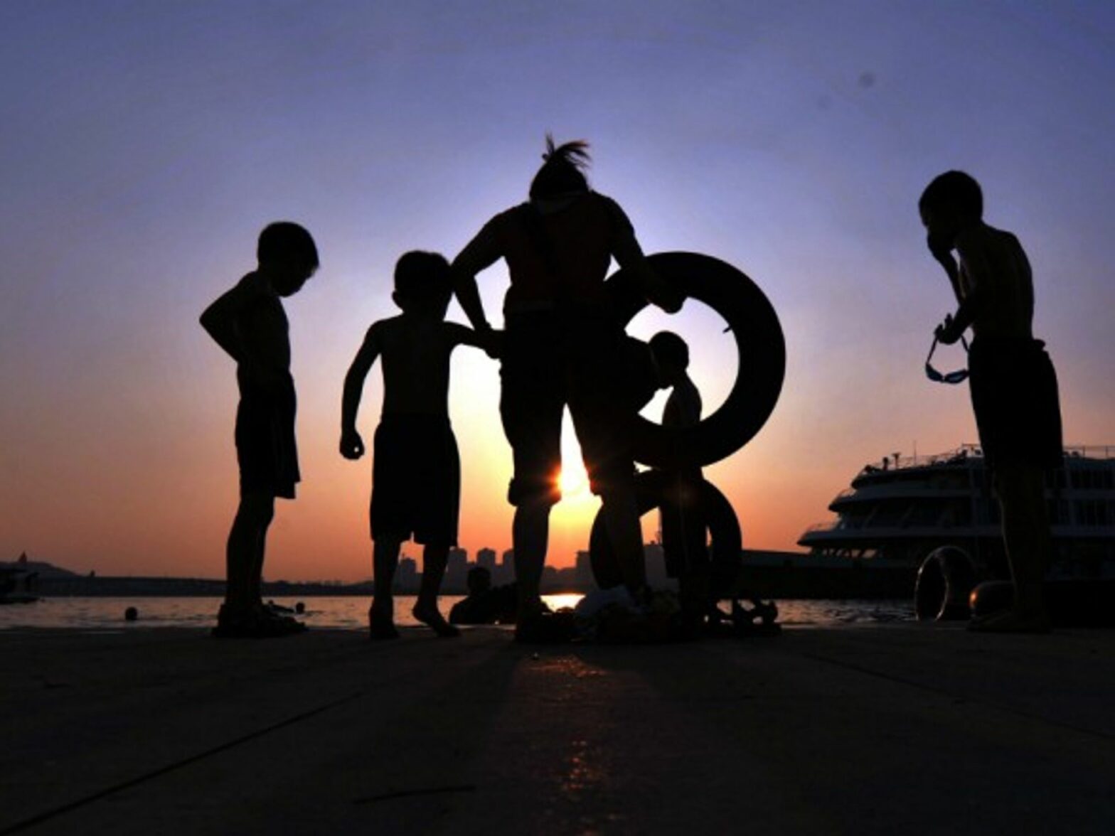 Kids playing in Hunan Province, China