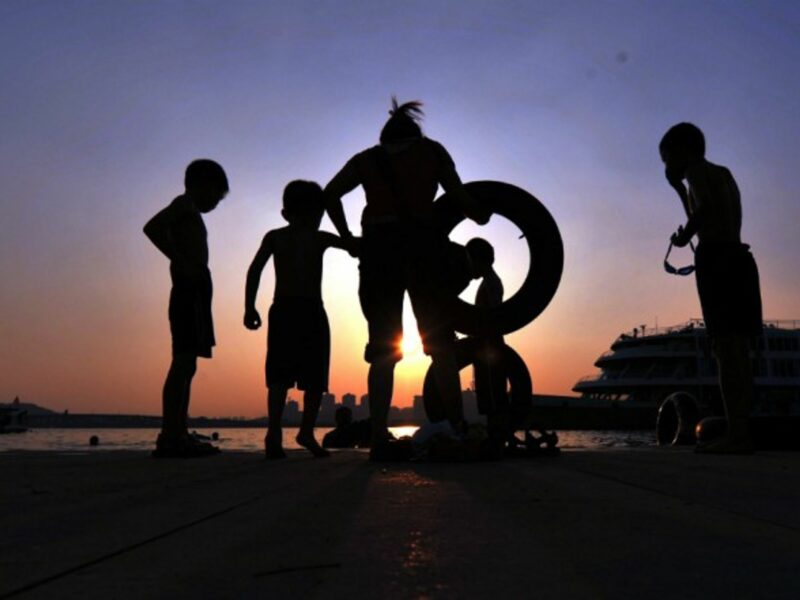 Kids playing in Hunan Province, China