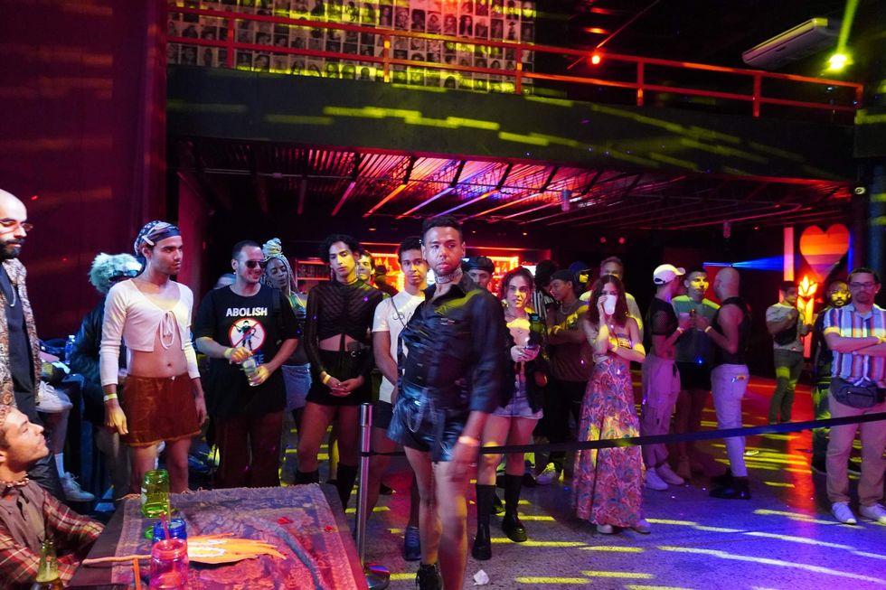 Klaud Guzmán participates in the Runway category at Ballroom Night.