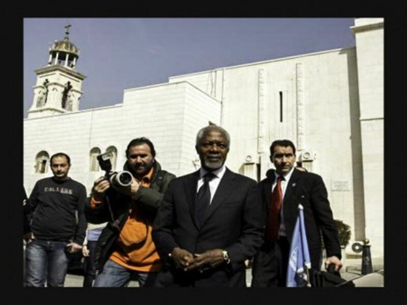 Kofi Annan during his trip to Syria in March (FreedomHouse2)