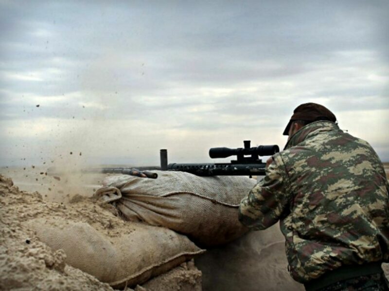 Kurdish fighter during anti-ISIS operation