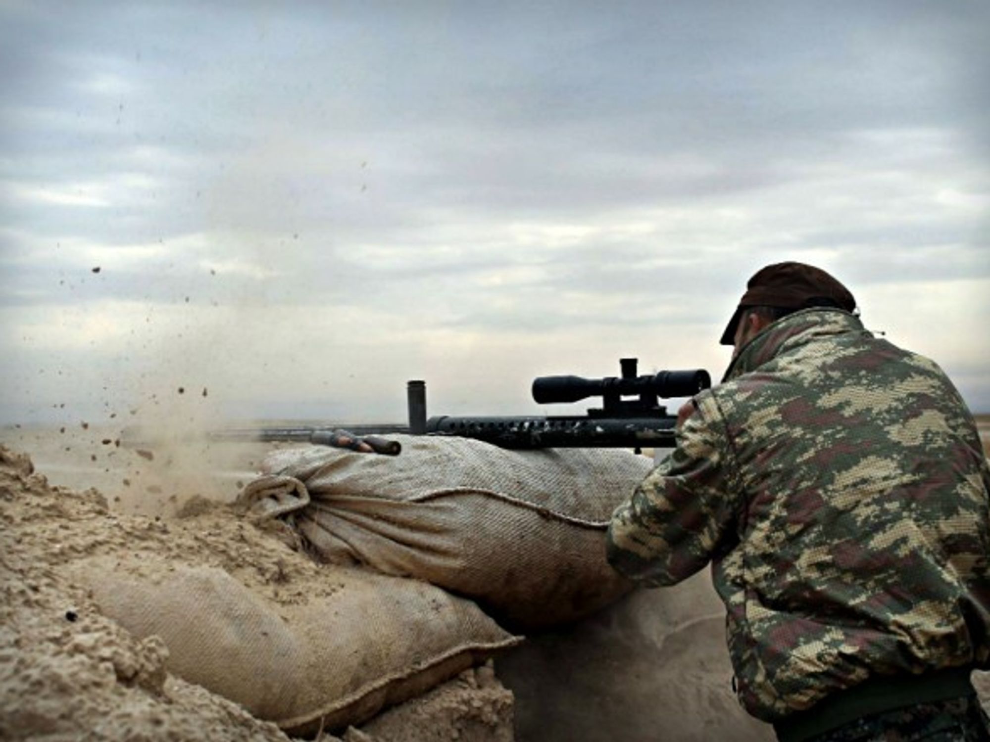 Kurdish fighter during anti-ISIS operation