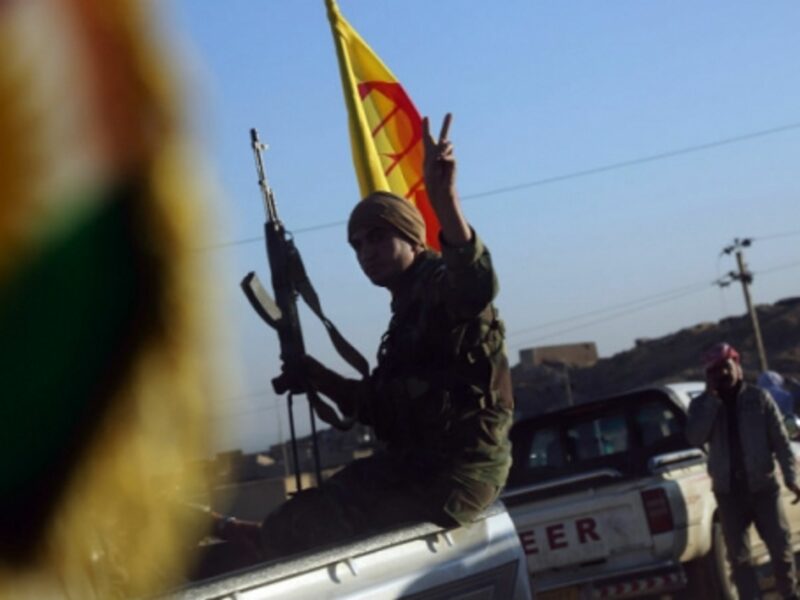 Kurdish troops liberate the town of Sinjar, Iraq