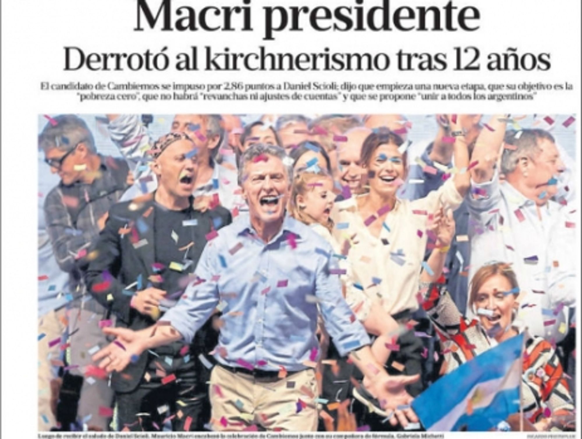 La Nacion, Nov. 23, 2015