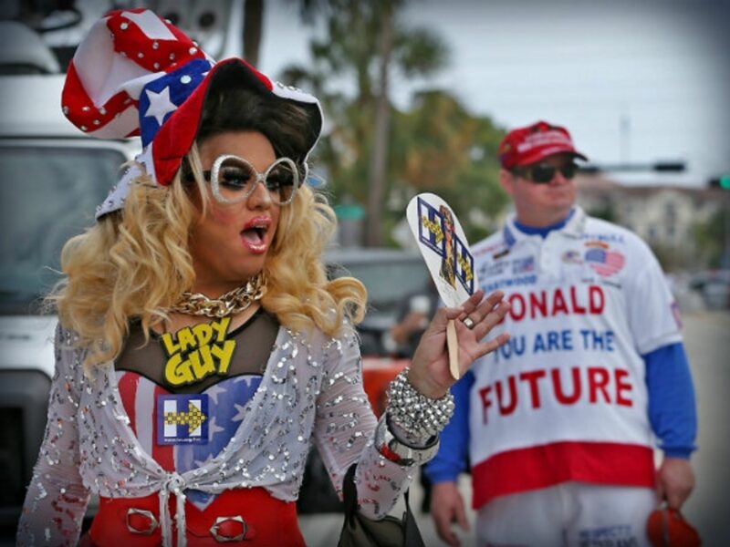 "Lady Guy," a Hillary Clinton Supporter and a Donald Trump supporter in Florida