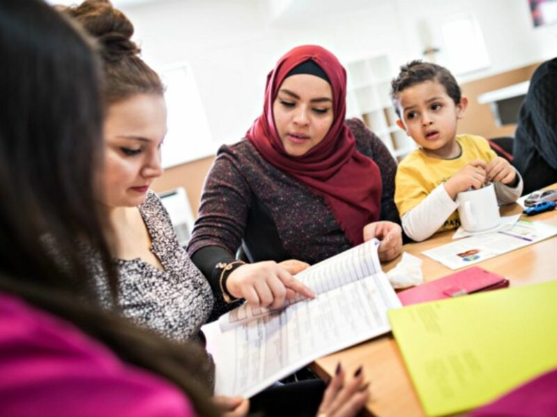 Language courses with migrants in Roedermark, Germany