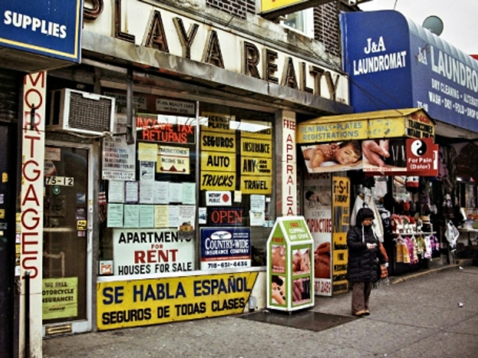 Latino neighborhood in Jackson Heights, Queens, NYC