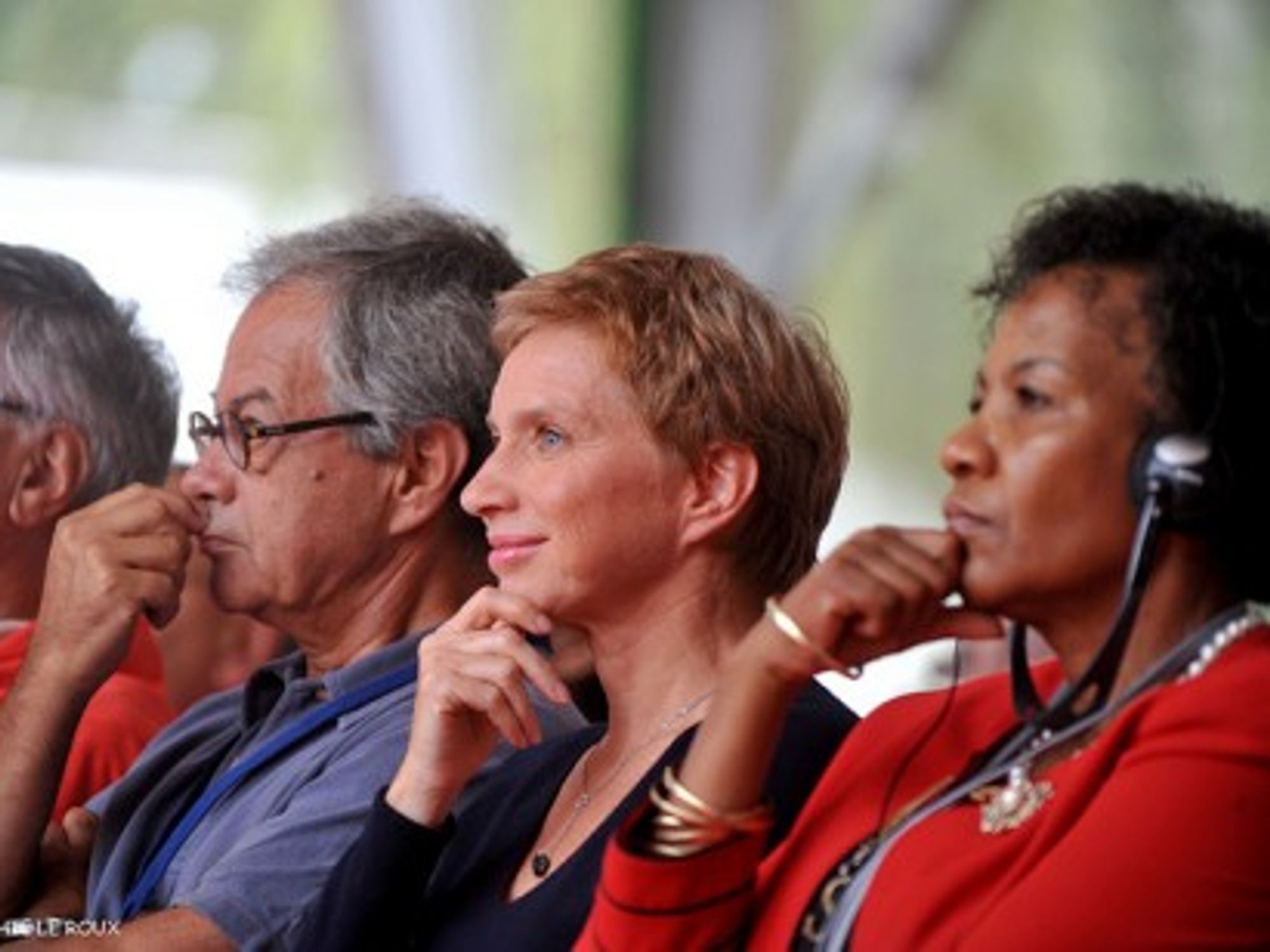 Laurence Parisot, center, heads France's employers' association (sophiejazz2009)