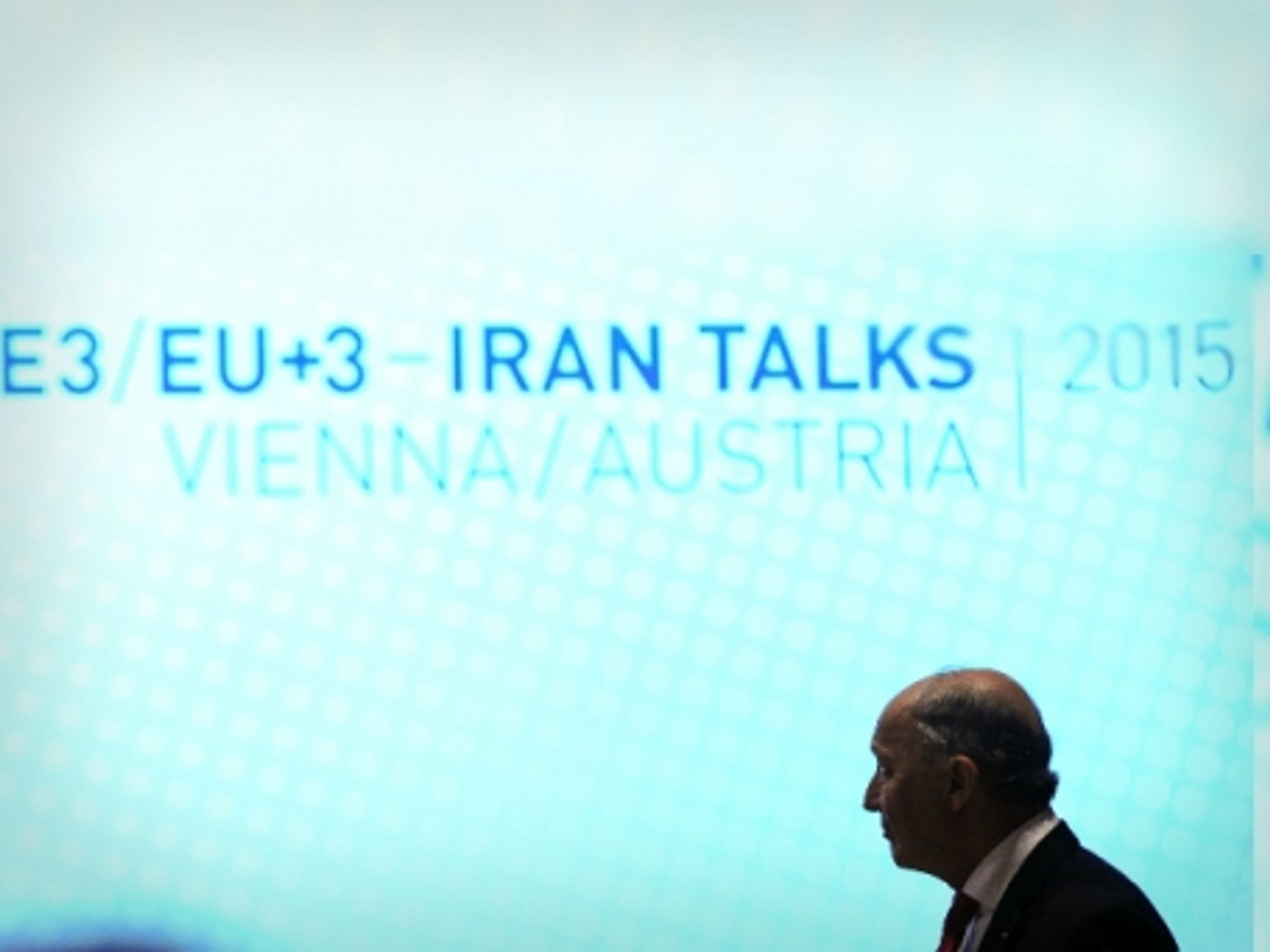 Laurent Fabius in Vienna on July 14