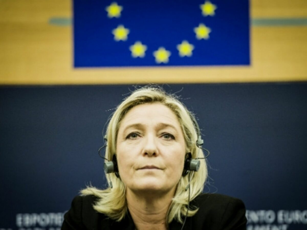 Le Pen, an anti-EU member of the European Parliament.